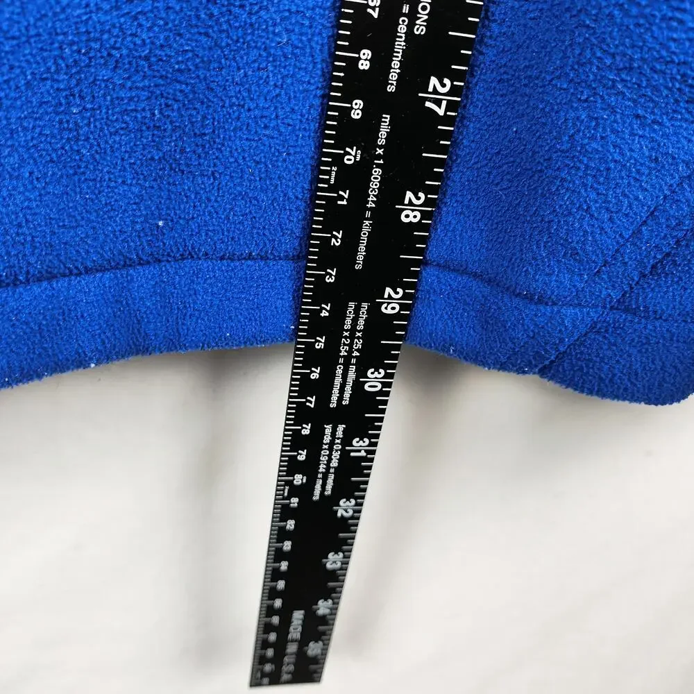 Columbia Hoodie Mens XL Blue Fleece Pullover Kangaroo Pocket Zip Chest Logo